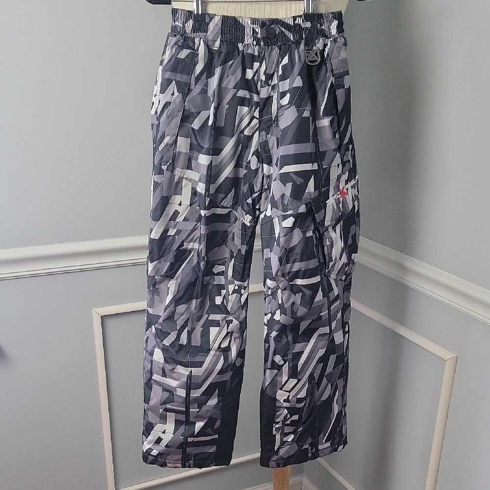 ZEROXPOSUR Black‎ Gray Pattern Winter Snow Ski Snowboard Performance Pants M
